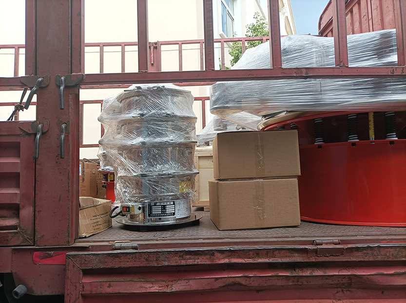 400型超聲波旋振篩加兩臺超聲波系統加網架發貨